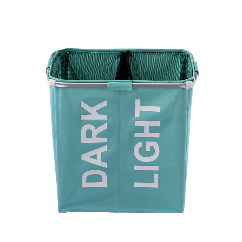 Double Compartment Laundry Hamper – Foldable Storage Basket