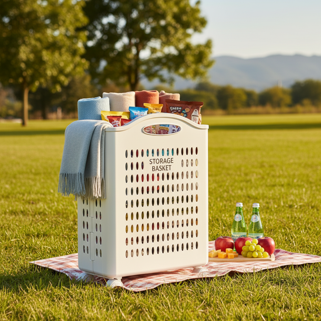 Rolling Laundry Hamper with 360° Wheels - Large Capacity Storage Cart