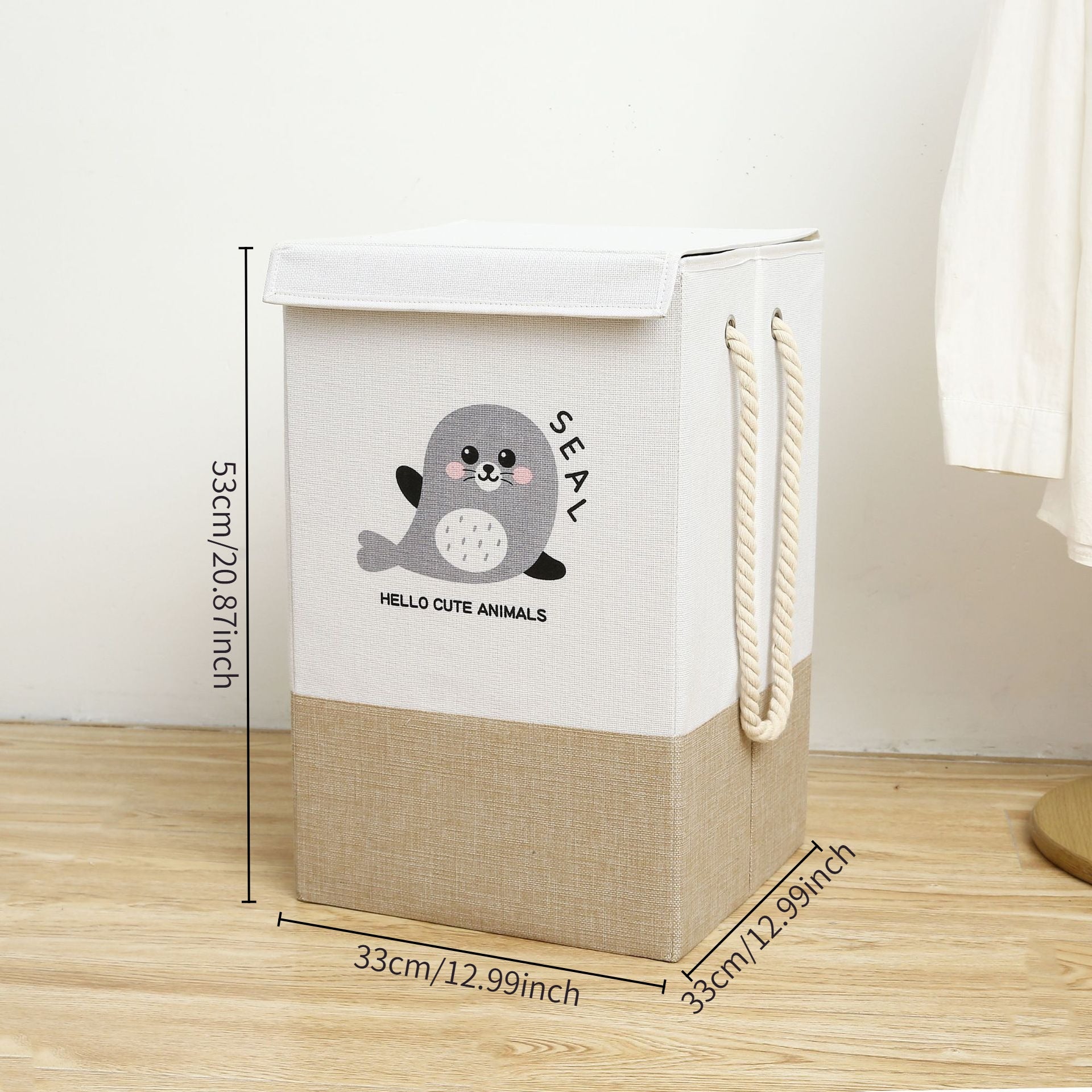 Lidded Laundry Basket with Handles | Foldable Clothes Hamper