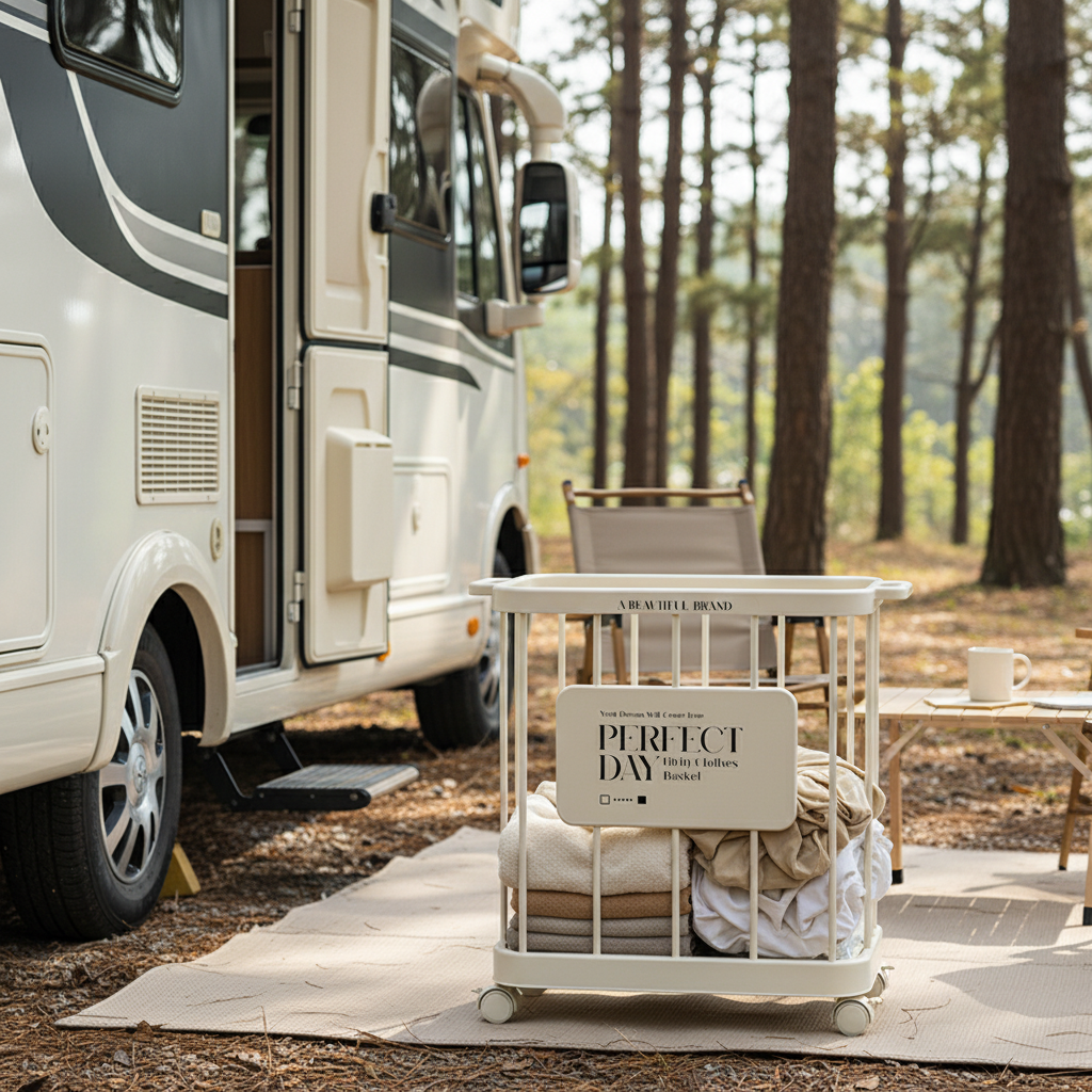 Laundry Basket with Wheels | Large Bathroom Storage Rack