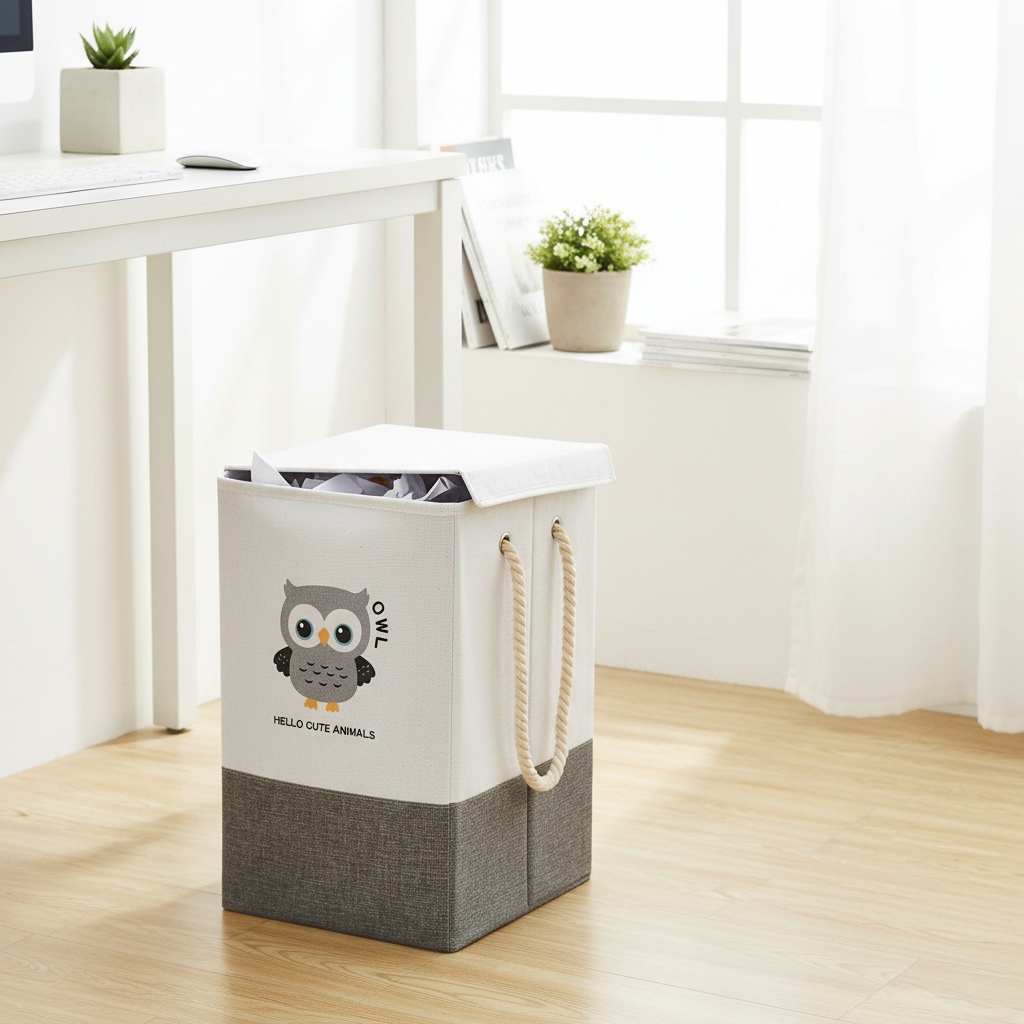 Lidded Laundry Basket with Handles | Foldable Clothes Hamper