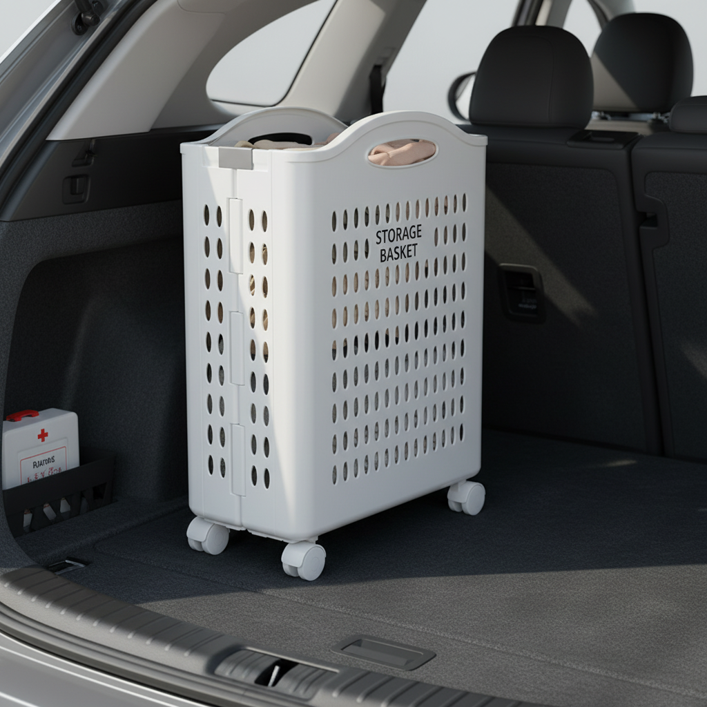 Rolling Laundry Hamper with 360° Wheels - Large Capacity Storage Cart