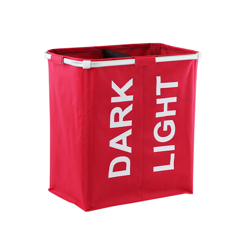 Double Compartment Laundry Hamper – Foldable Storage Basket