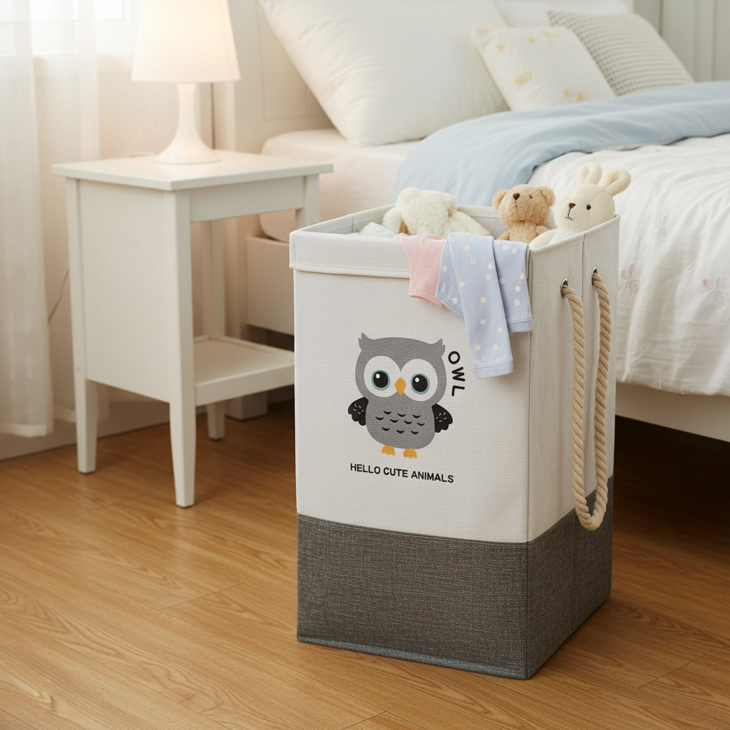 Lidded Laundry Basket with Handles | Foldable Clothes Hamper