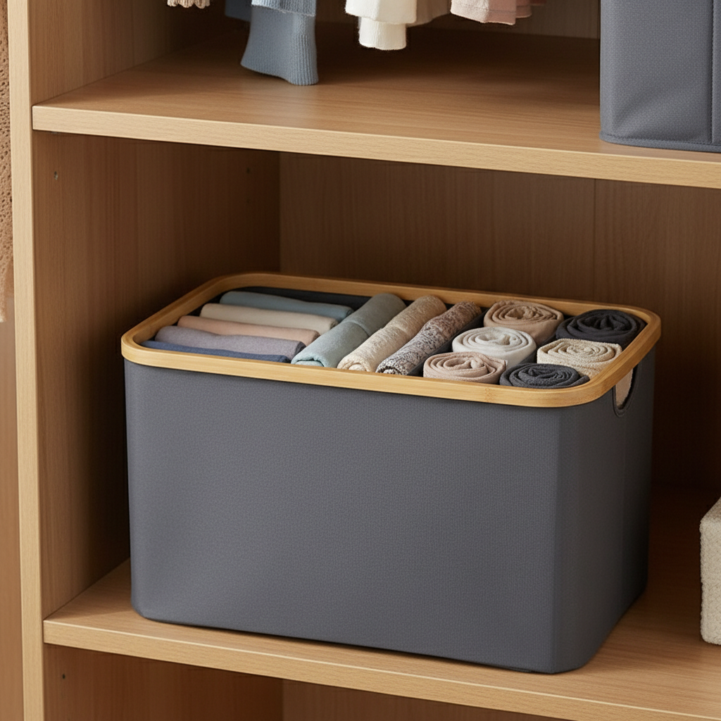 ZenHarmony | Natural Bamboo & Premium Oxford Fabric Organizer