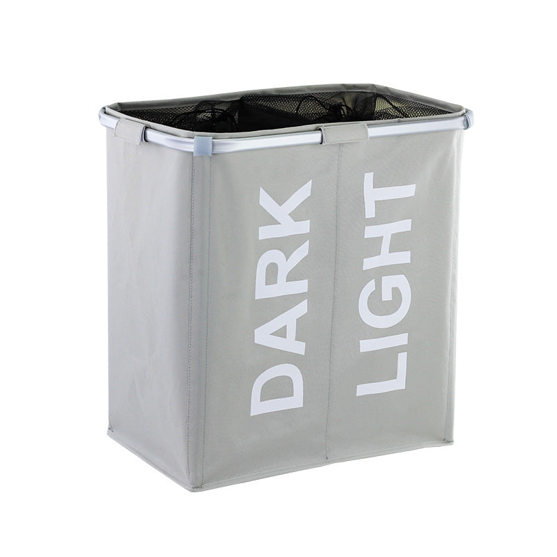 Double Compartment Laundry Hamper – Foldable Storage Basket