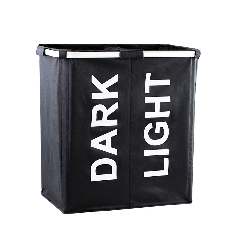 Double Compartment Laundry Hamper – Foldable Storage Basket