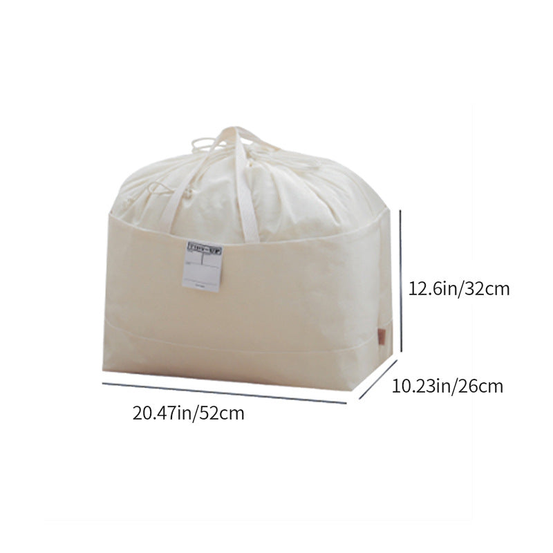 Large Canvas Tote Storage Bag with Drawstring