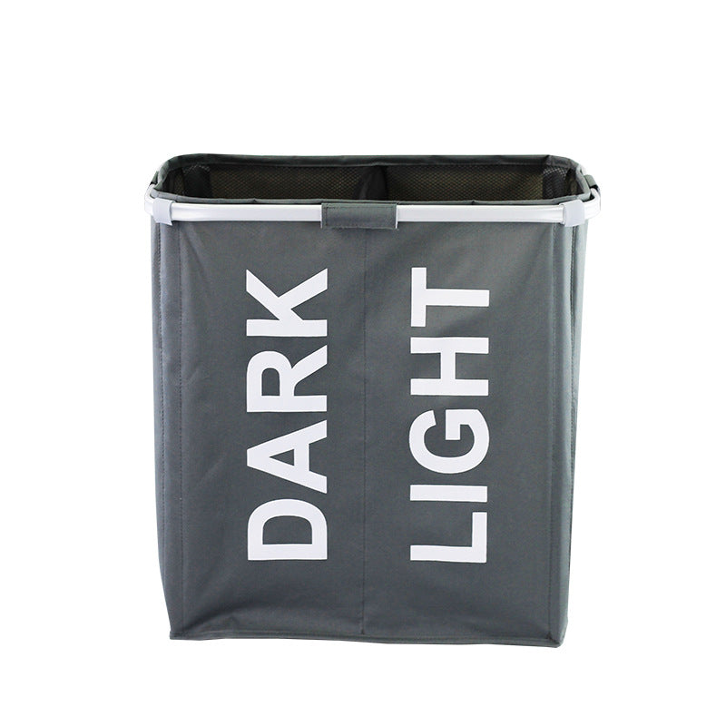 Double Compartment Laundry Hamper – Foldable Storage Basket