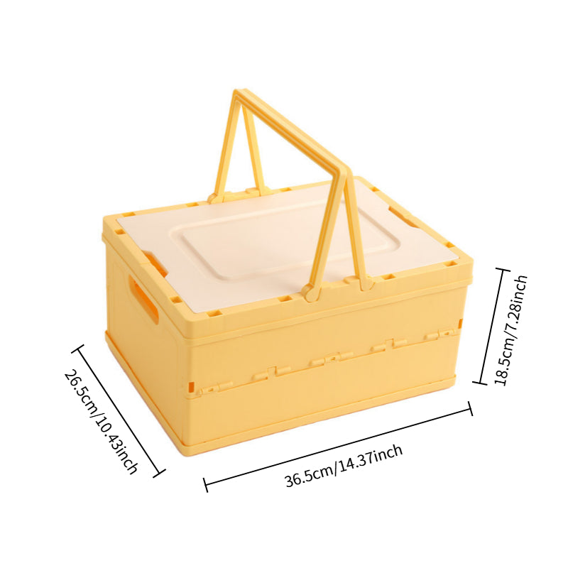 Foldable Camping Storage Crate with Carry Handle – Portable Outdoor Organizer Box