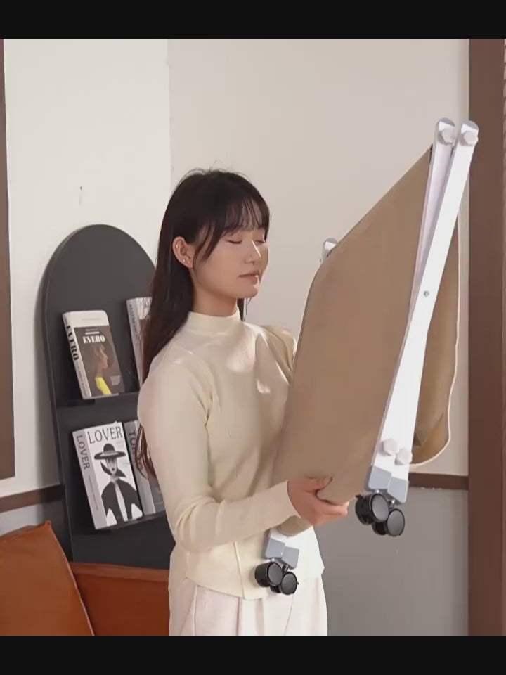 X-Frame Rolling Laundry Basket - Foldable with Wheels