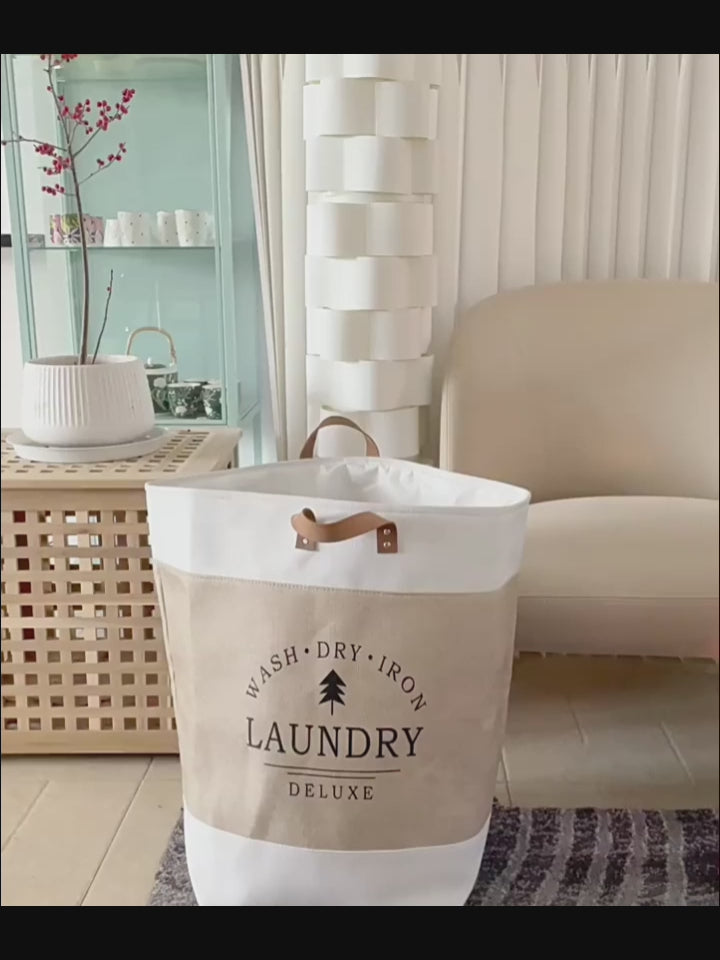 Foldable Drawstring Laundry Basket - Dustproof & Collapsible