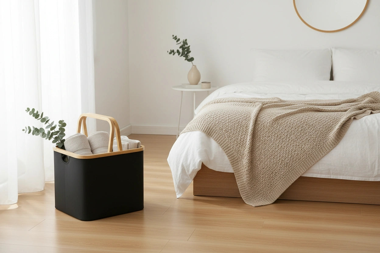 Scandinavian minimalist home organization - Pure Hampers