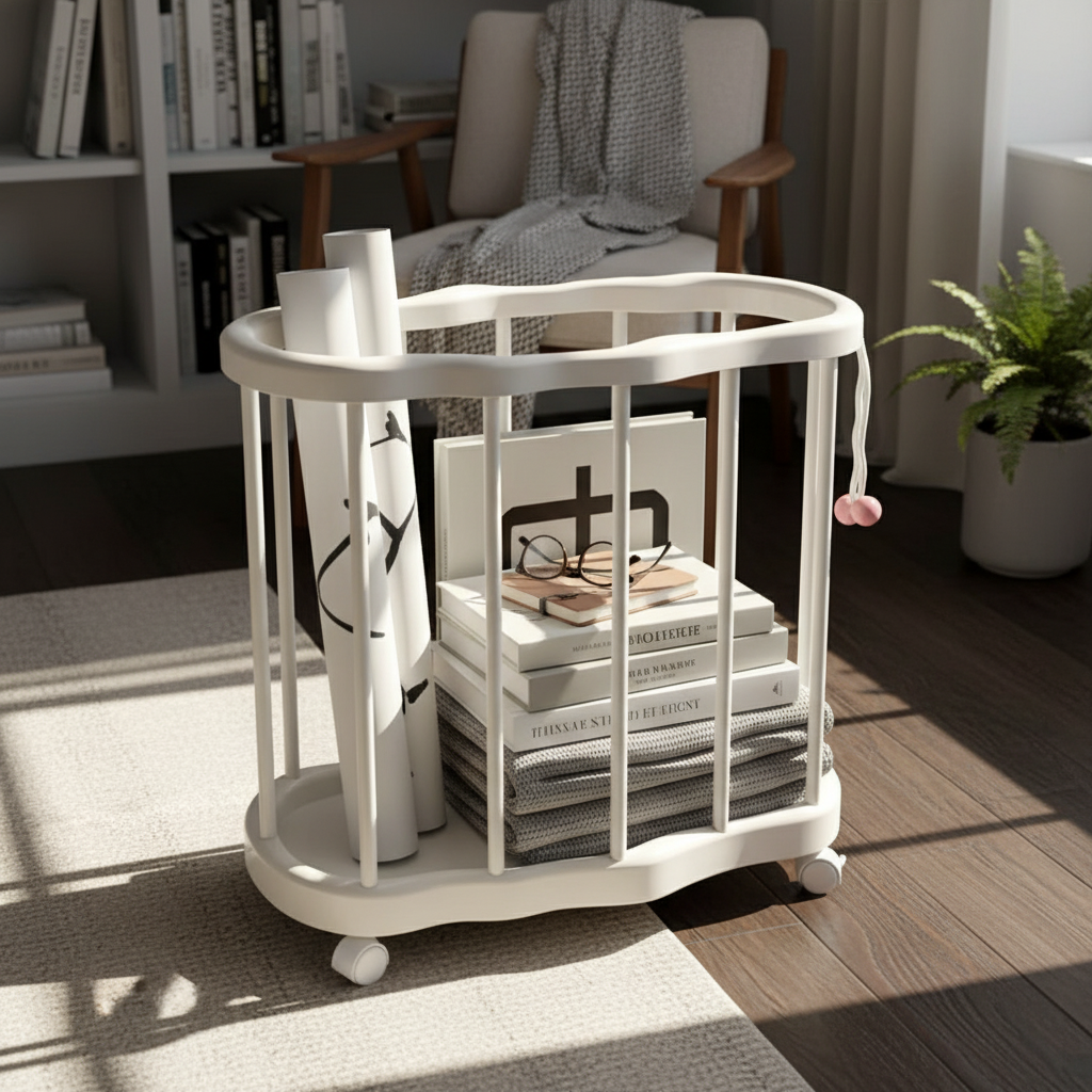 Wheeled Laundry Basket for Clothing Storage